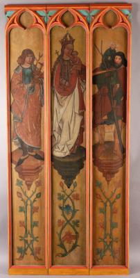 Tafeln mit dem Heiligen Eustachius, Maria mit dem Kind und dem Heiligen Christophorus, Wartburg-Stiftung, Kunstsammlung, Inv.-Nr. M0009 c-e