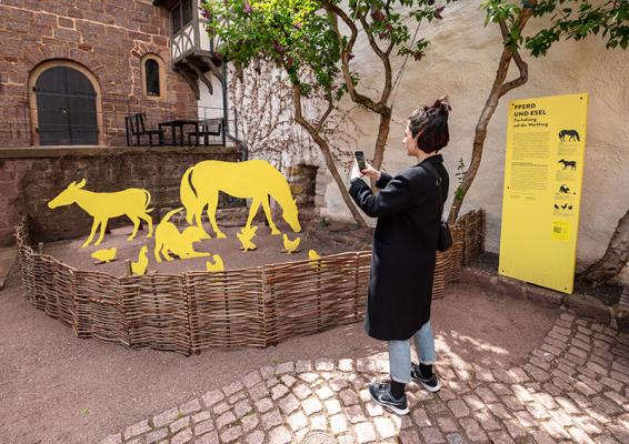 Die Außenstation zur Tierhaltung 1521 im ersten Burghof der Wartburg. Foto: A. Matthes / KOCMOC