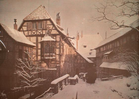 Die Vogtei mit Nürnberger Erker im Winter, Hans Lucas von Cranach, 22.11.1910