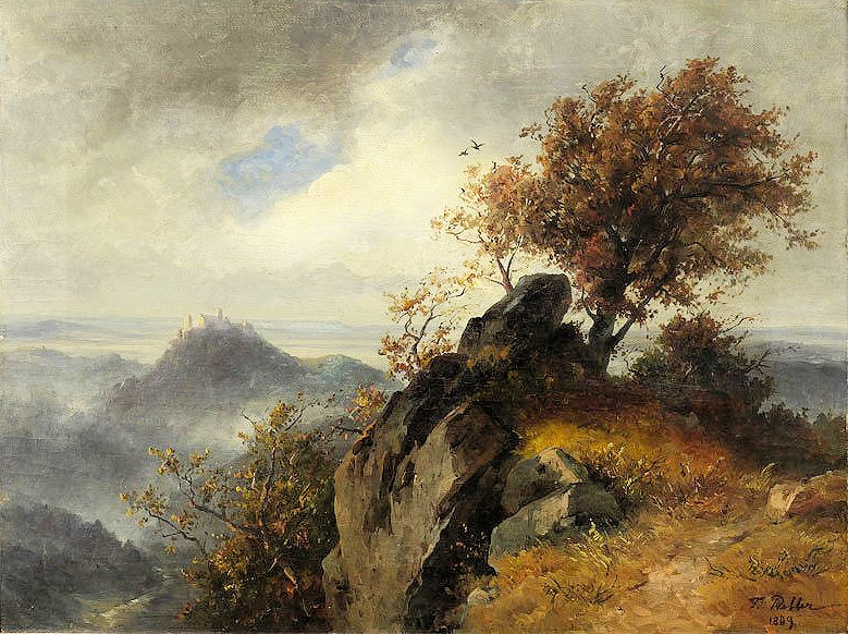 Eiche im Herbststurm vor der Wartburg, Friedrich Preller d. J., Öl auf Leinwand, 1889, Wartburg-Stiftung, Kunstsammlung, Inv.-Nr. M0318